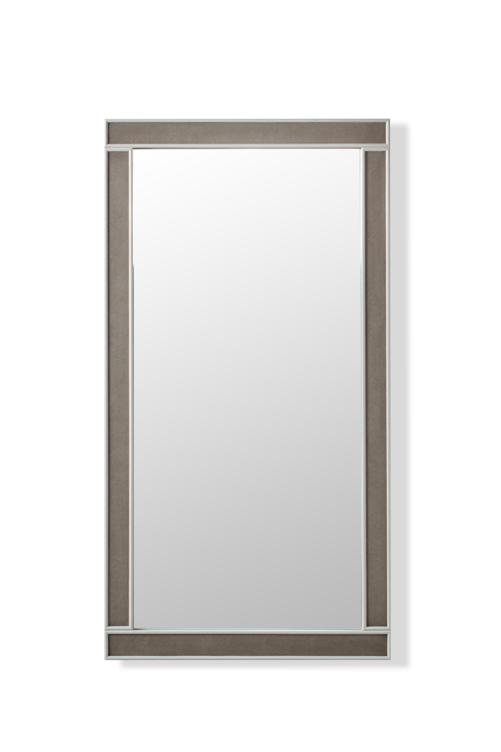 Gray Shagreen Rectangular Mirror | Andrew Martin Alice | OROA