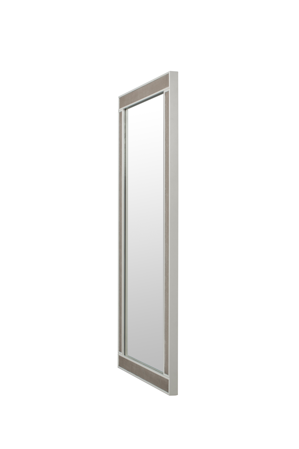 Gray Shagreen Rectangular Mirror | Andrew Martin Alice | OROA