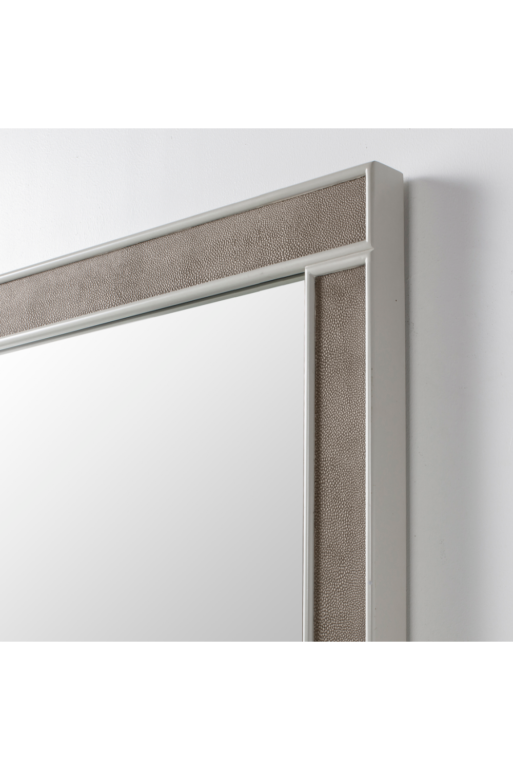 Gray Shagreen Rectangular Mirror | Andrew Martin Alice | OROA