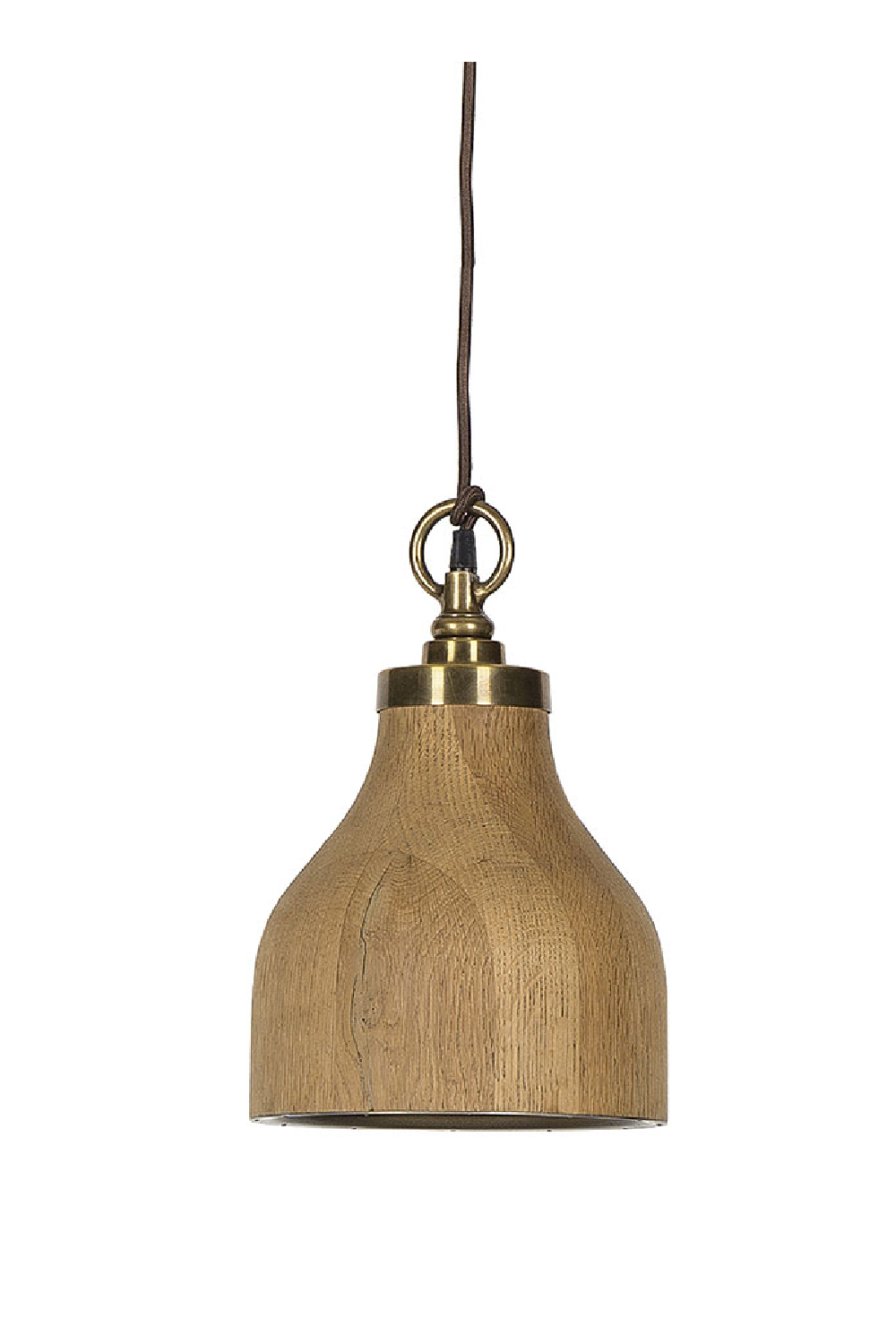 Bell Shaped Walnut Pendant Light S | Andrew Martin Big Sur | Oroa.com