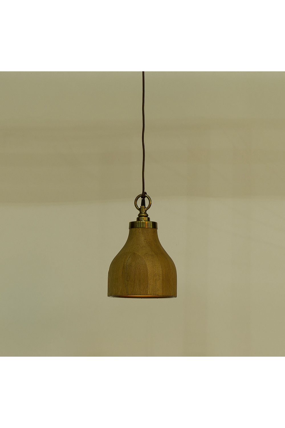 Bell Shaped Walnut Pendant Light S | Andrew Martin Big Sur | Oroa.com