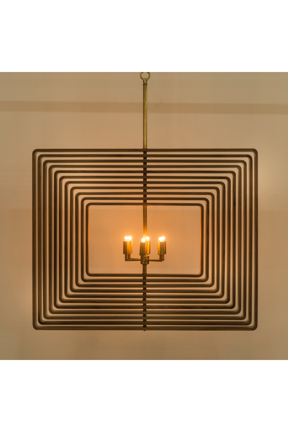 Eleven Layer Walnut Ceiling Light | Andrew Martin Spiral | OROA