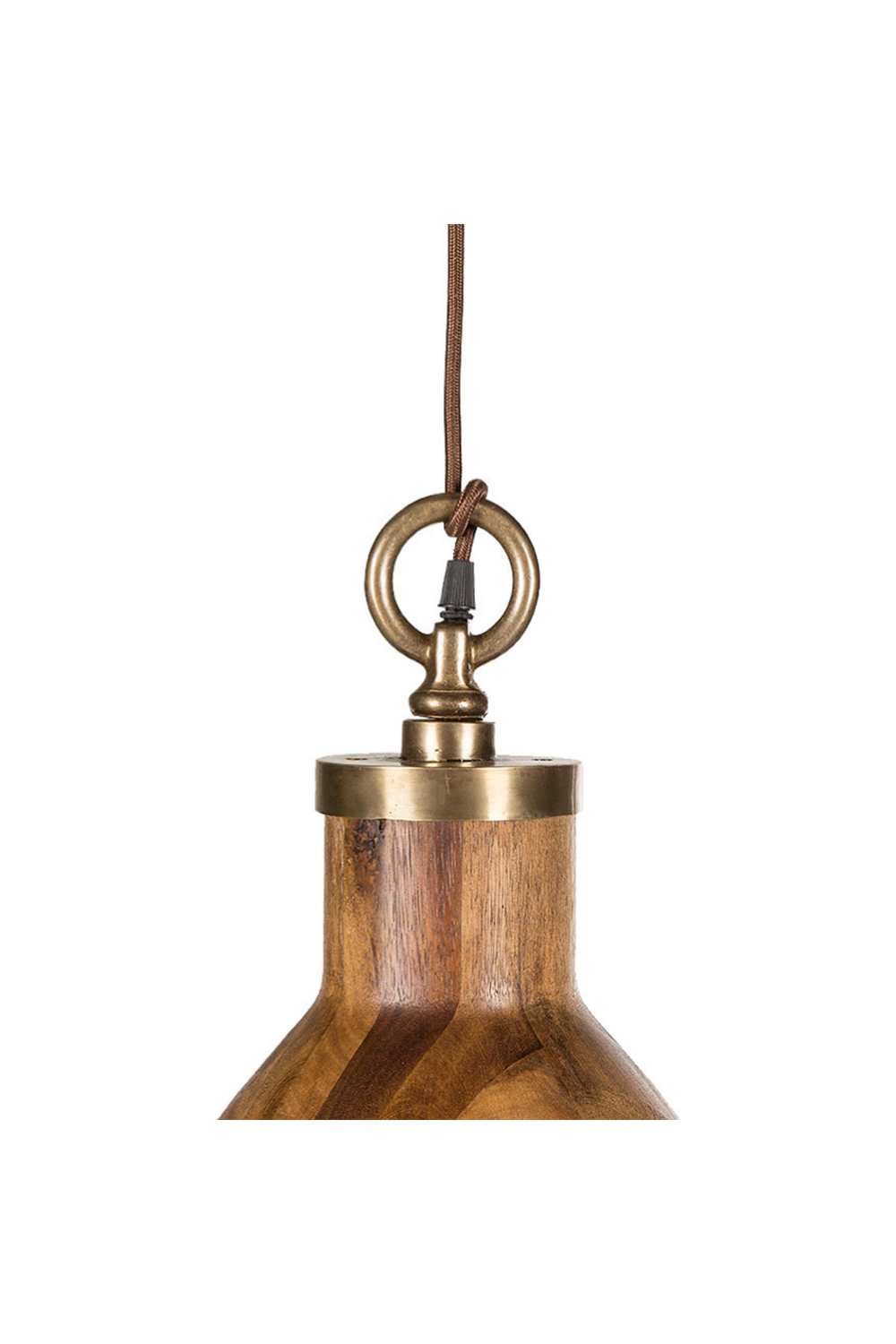 Bell Shaped Wooden Pendant Lamp L | Andrew Martin Big Sur | Oroa.com