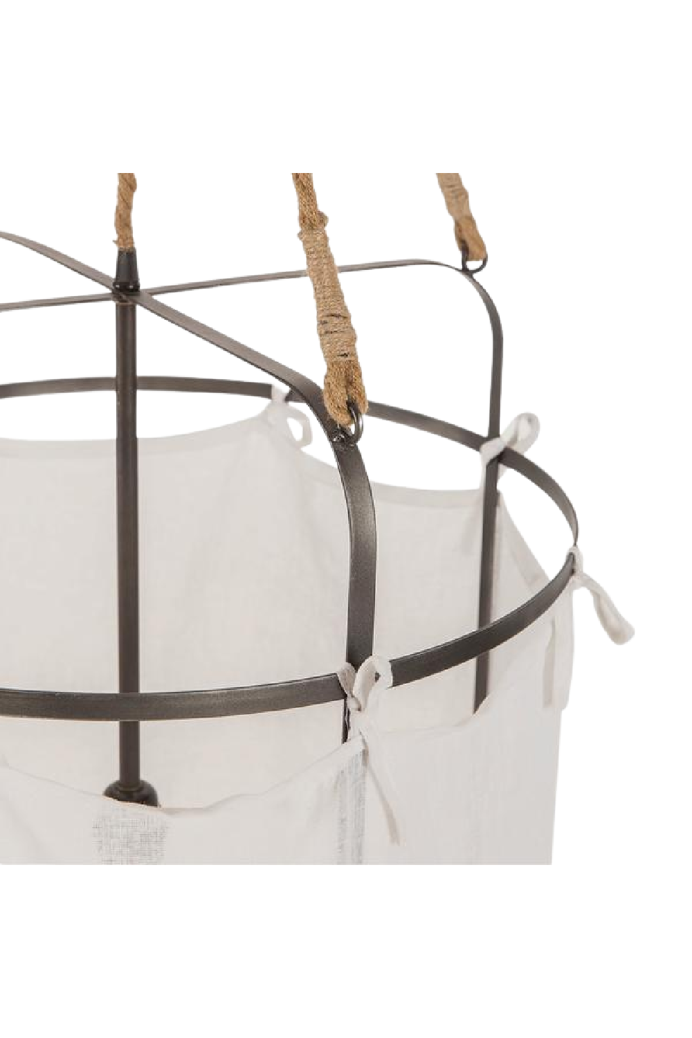 White Linen Tied Shade Pendant Light | Andrew Martin Laundry | Oroa.com