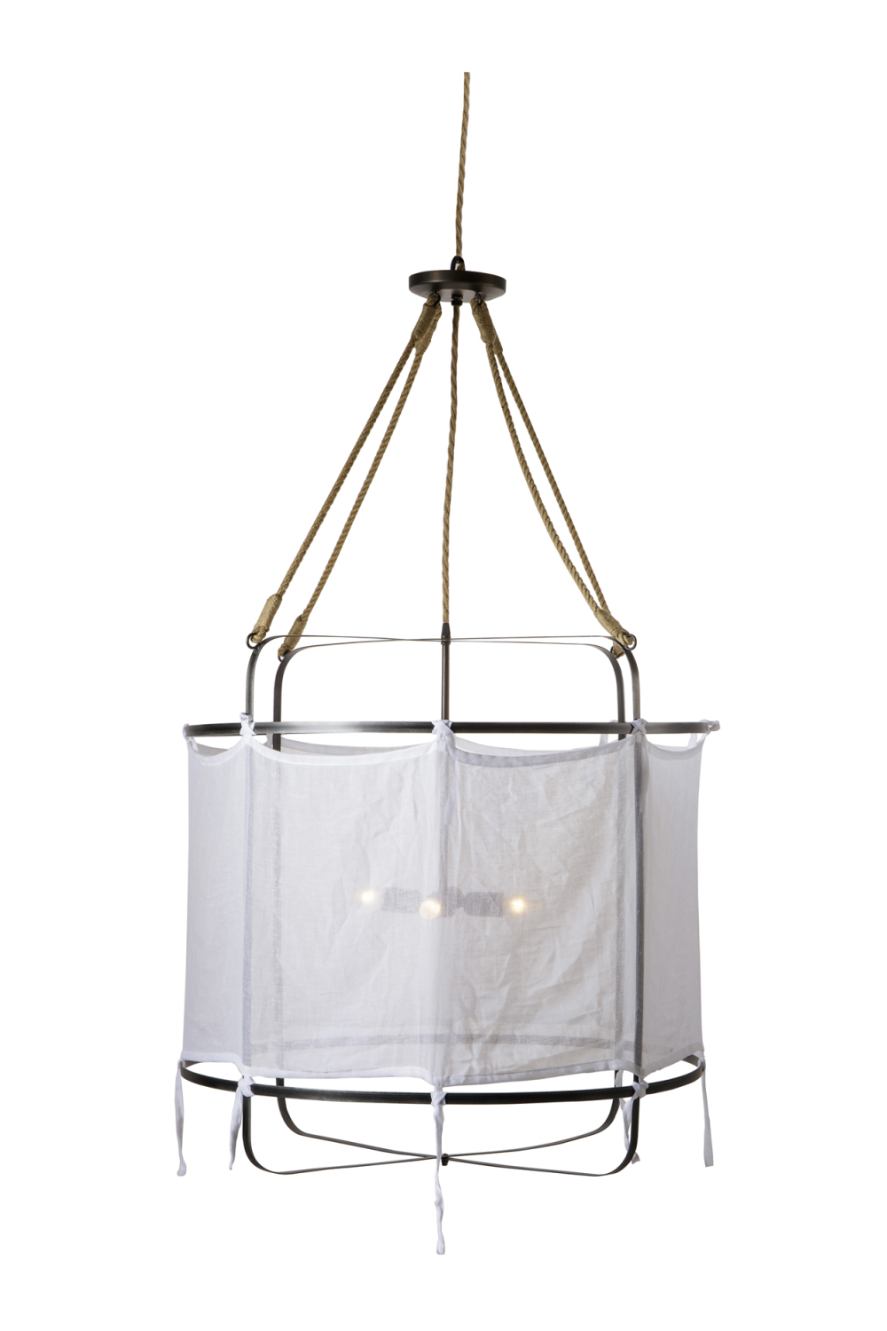 Black Iron Barrel Pendant Light - L | Andrew Martin Laundry | OROA