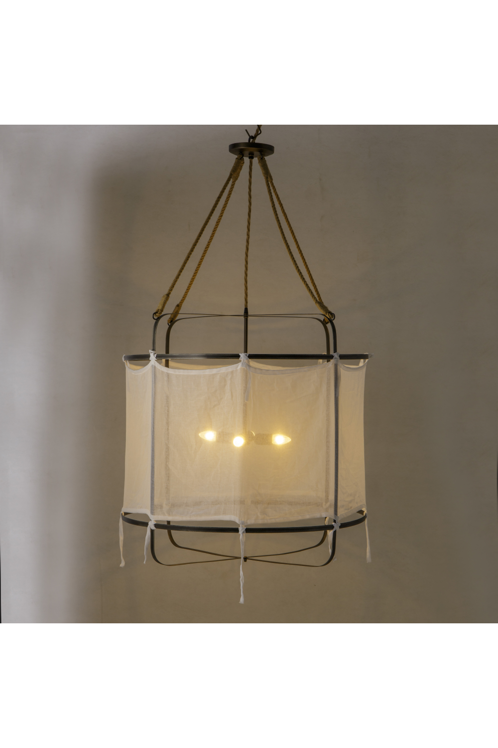 Black Iron Barrel Pendant Light - L | Andrew Martin Laundry | OROA