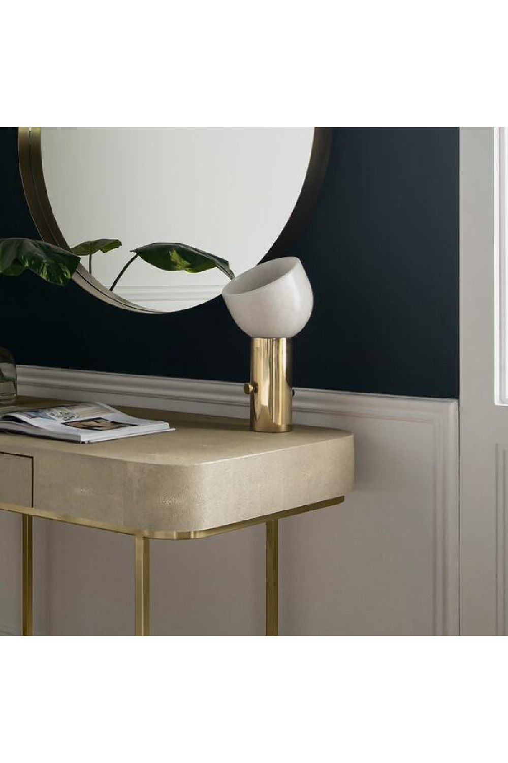 Marble Bowl Table Lamp | Andrew Martin Scoop | Oroa.com