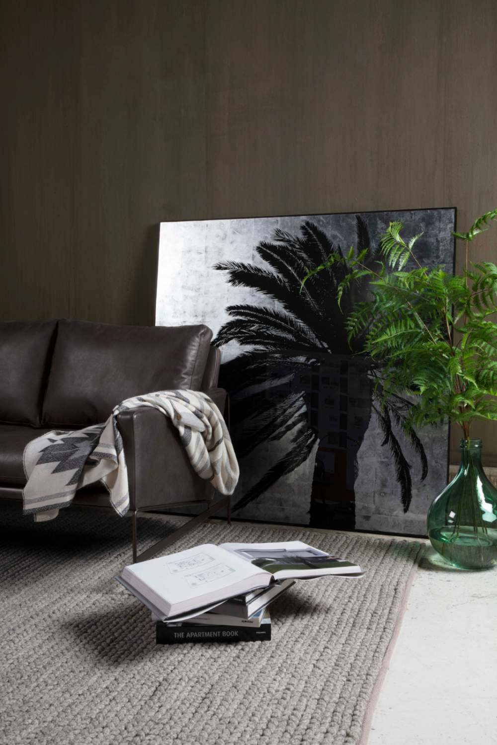 Monochromatic Photograph Artwork | Andrew Martin Palm Tree | Oroa.com