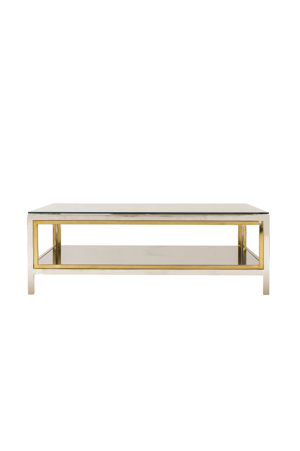 Two Tiered Glass Square Coffee Table | Andrew Martin | OROA