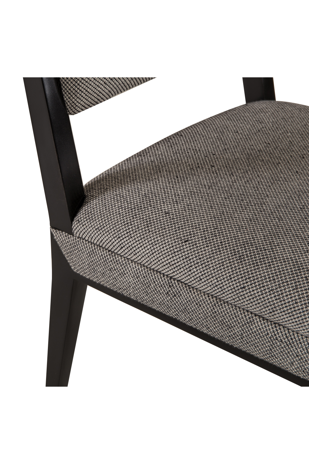 Brass Accent Black Upholstery Side Chair | Andrew Martin Reform | OROA