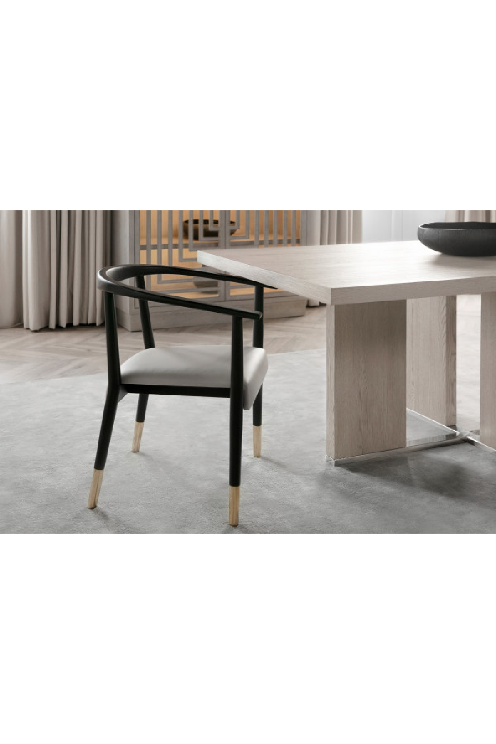 Matt Black Skandi Dining Chair | Andrew Martin Soho | Oroa.com