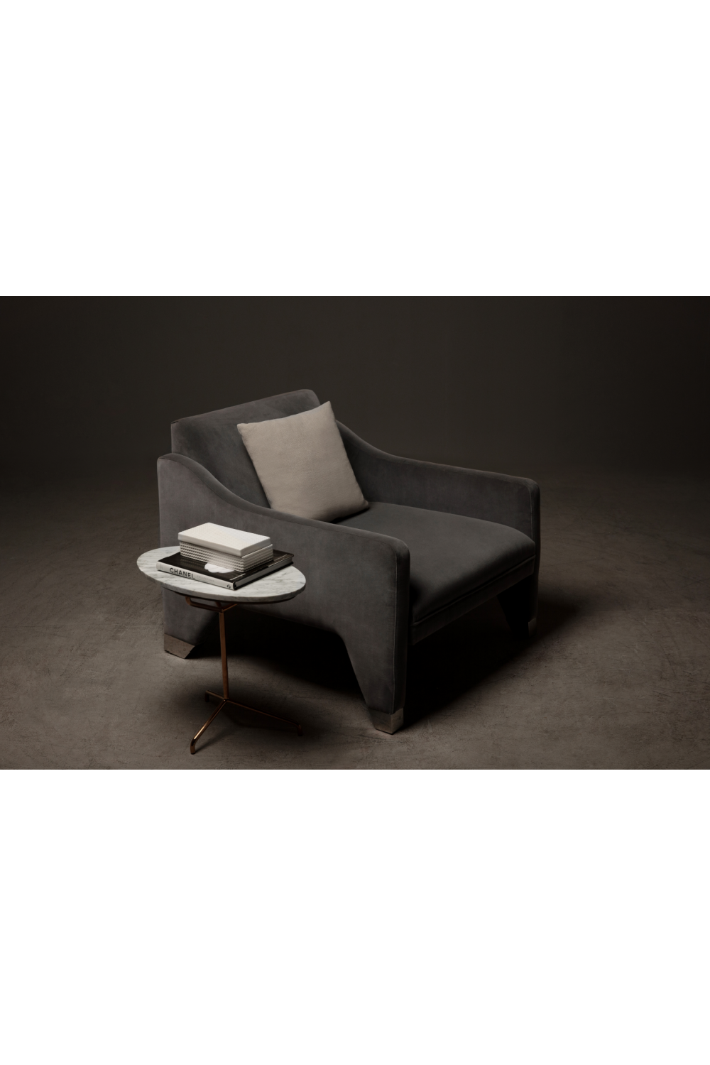 Velvet Upholstered Occasional Chair | Andrew Martin Lyndon | Oroa.com