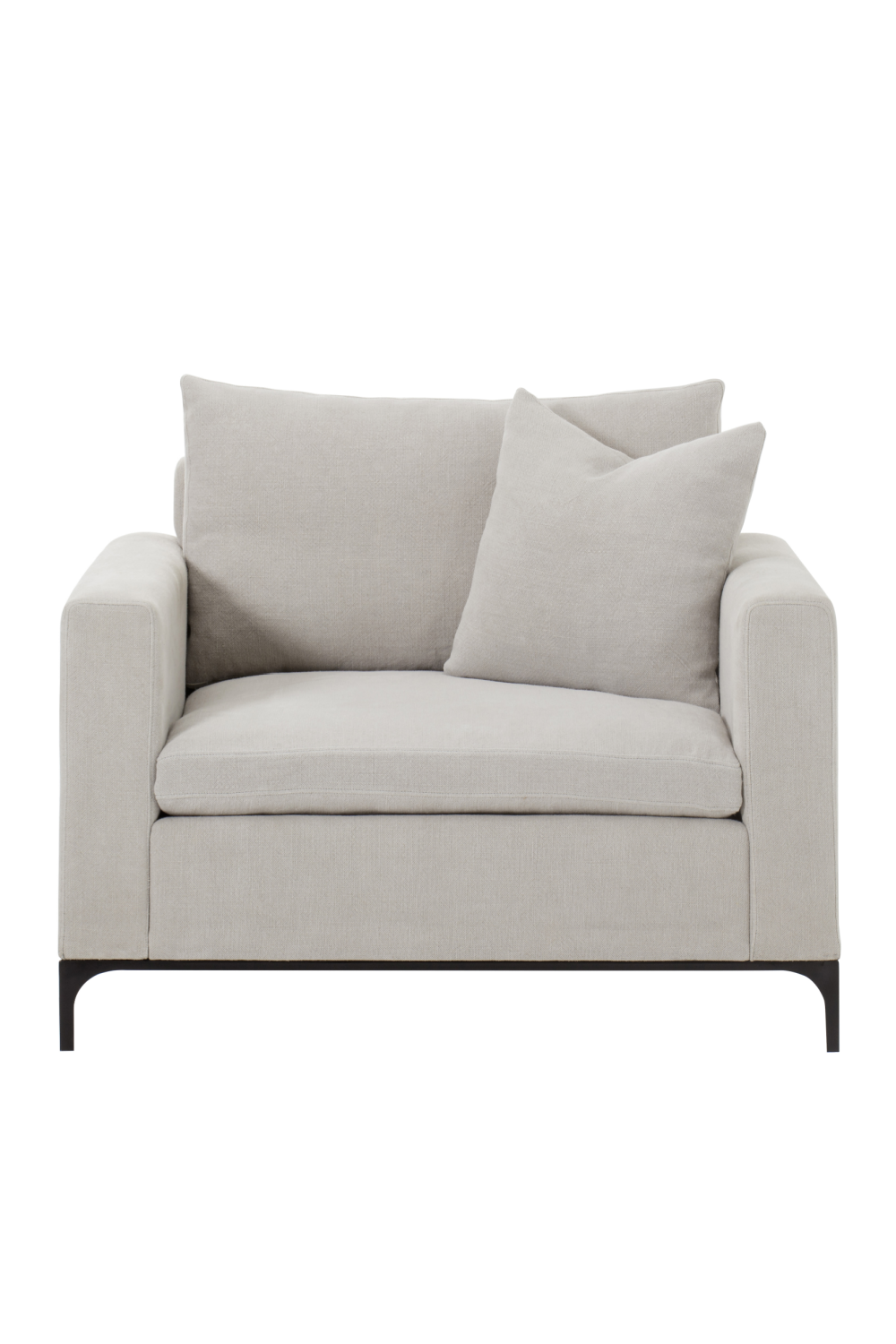 Gray Upholstered Modern Armchair | Andrew Martin Lauren | Oroa.com