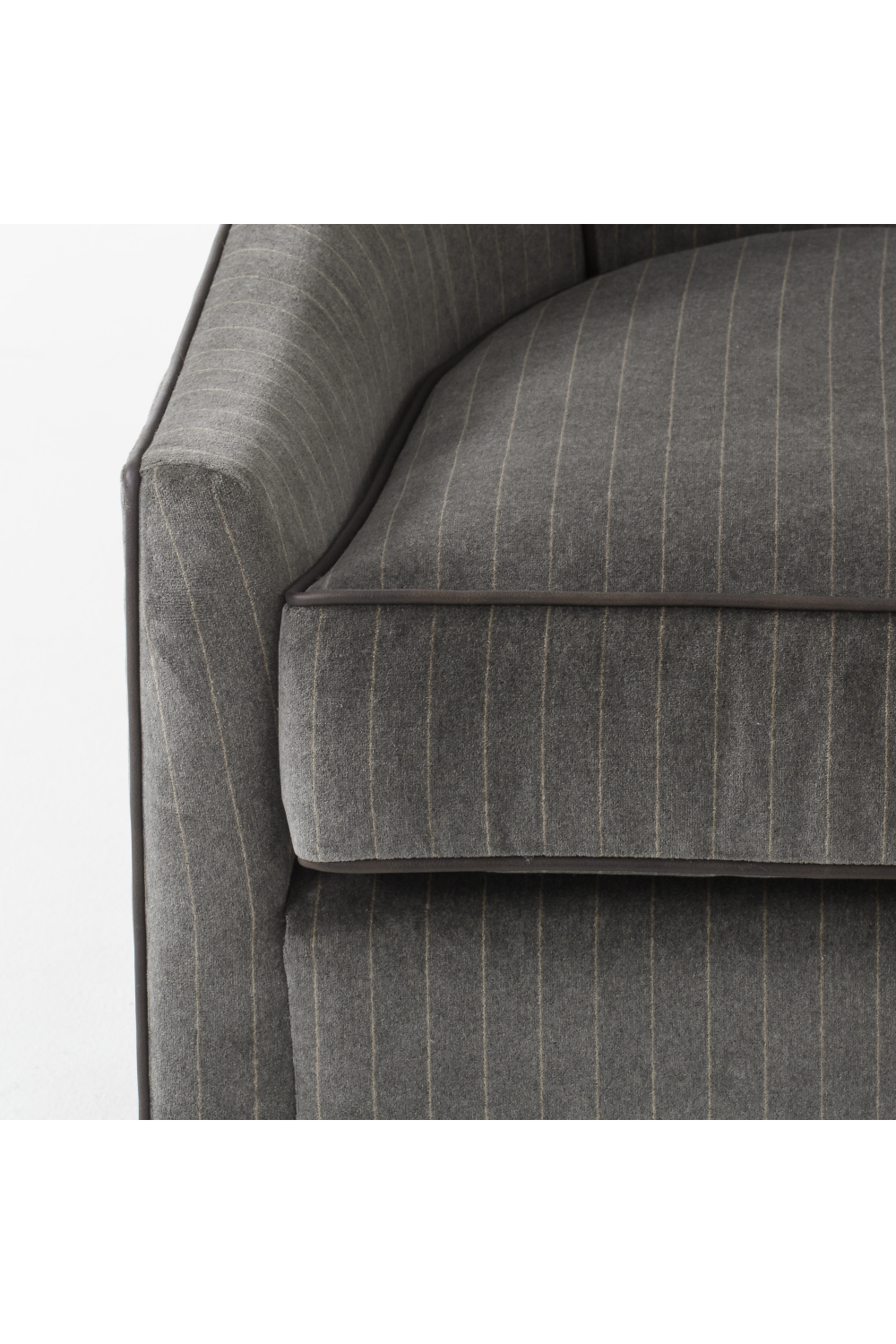 Dark Gray Upholstered Swivel Chair | Andrew Martin Fraser | OROA