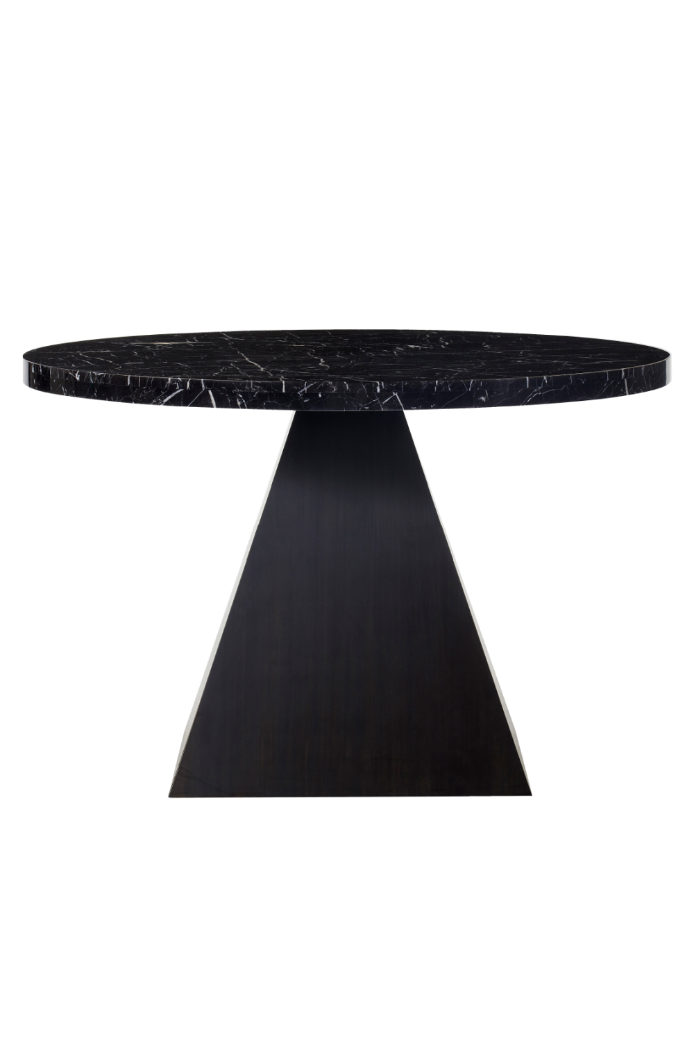 Black Marble Pyramid Base Dining Table L | Andrew Martin Louis | OROA