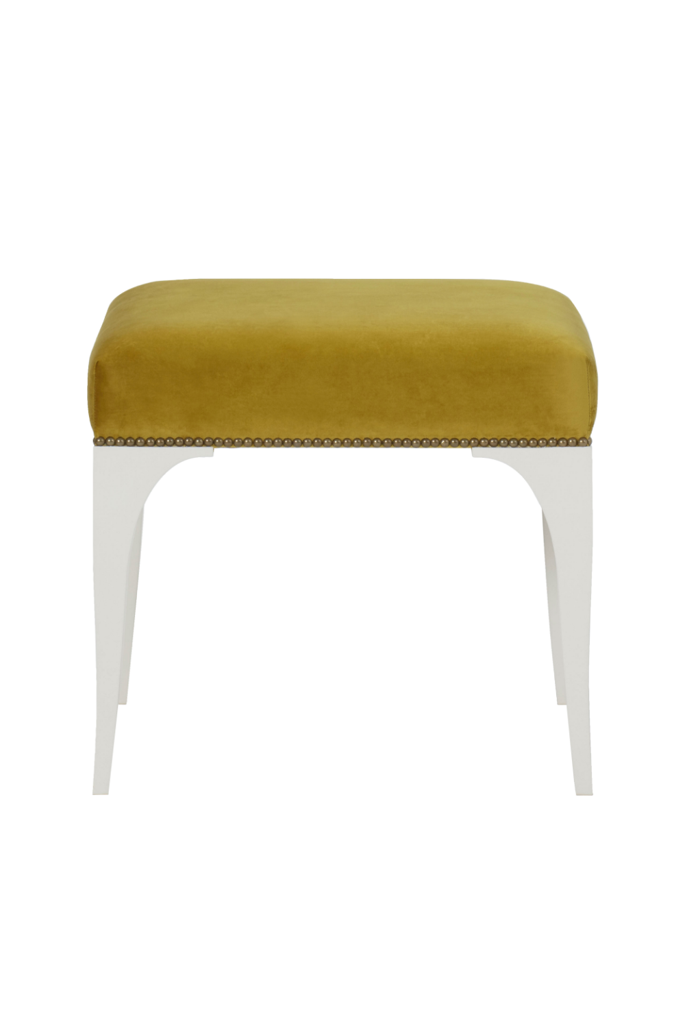 Yellow Leather Studded Bench | Andrew Martin James | OROA