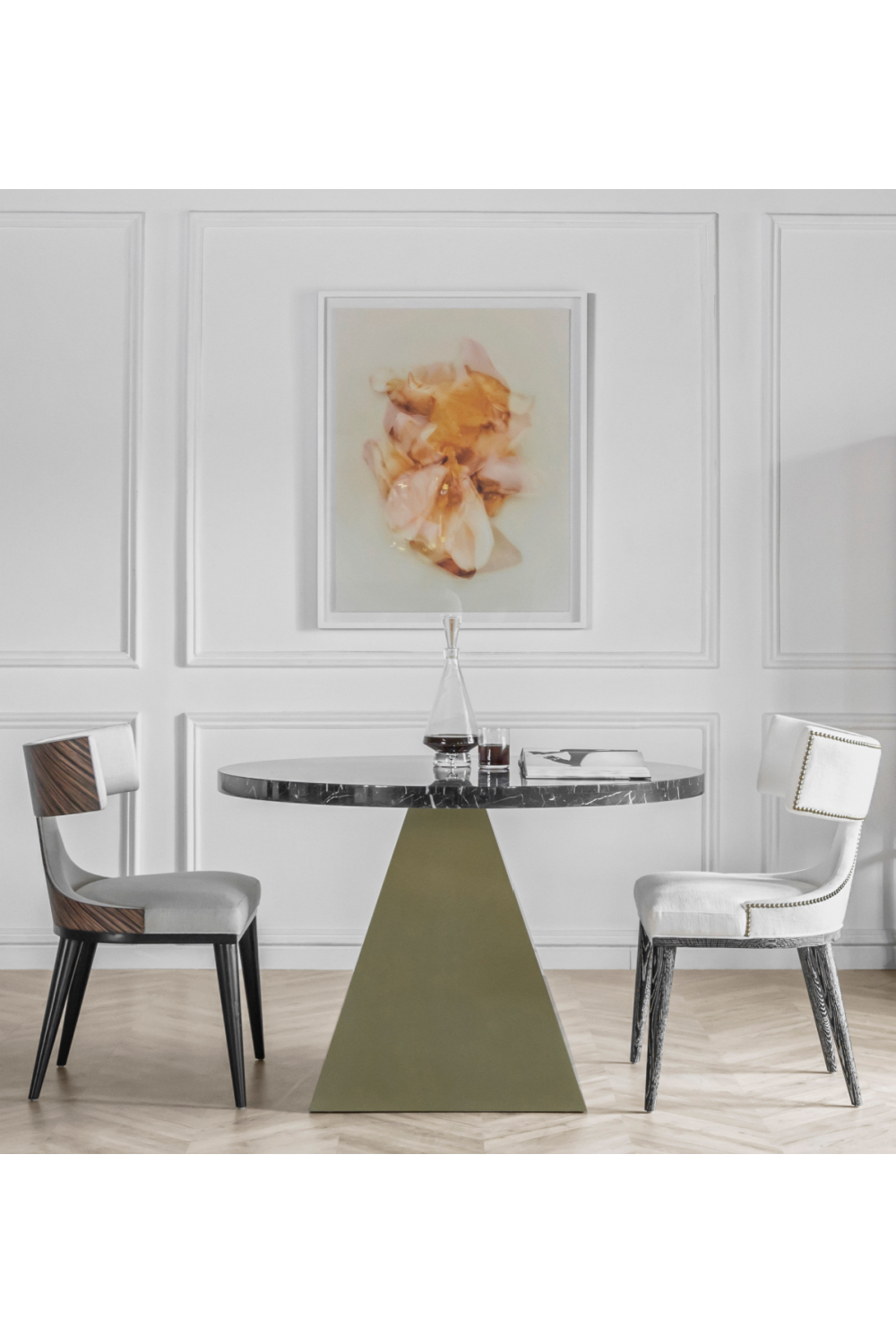 Ivory Hourglass Dining Chair | Andrew Martin Oscar | OROA