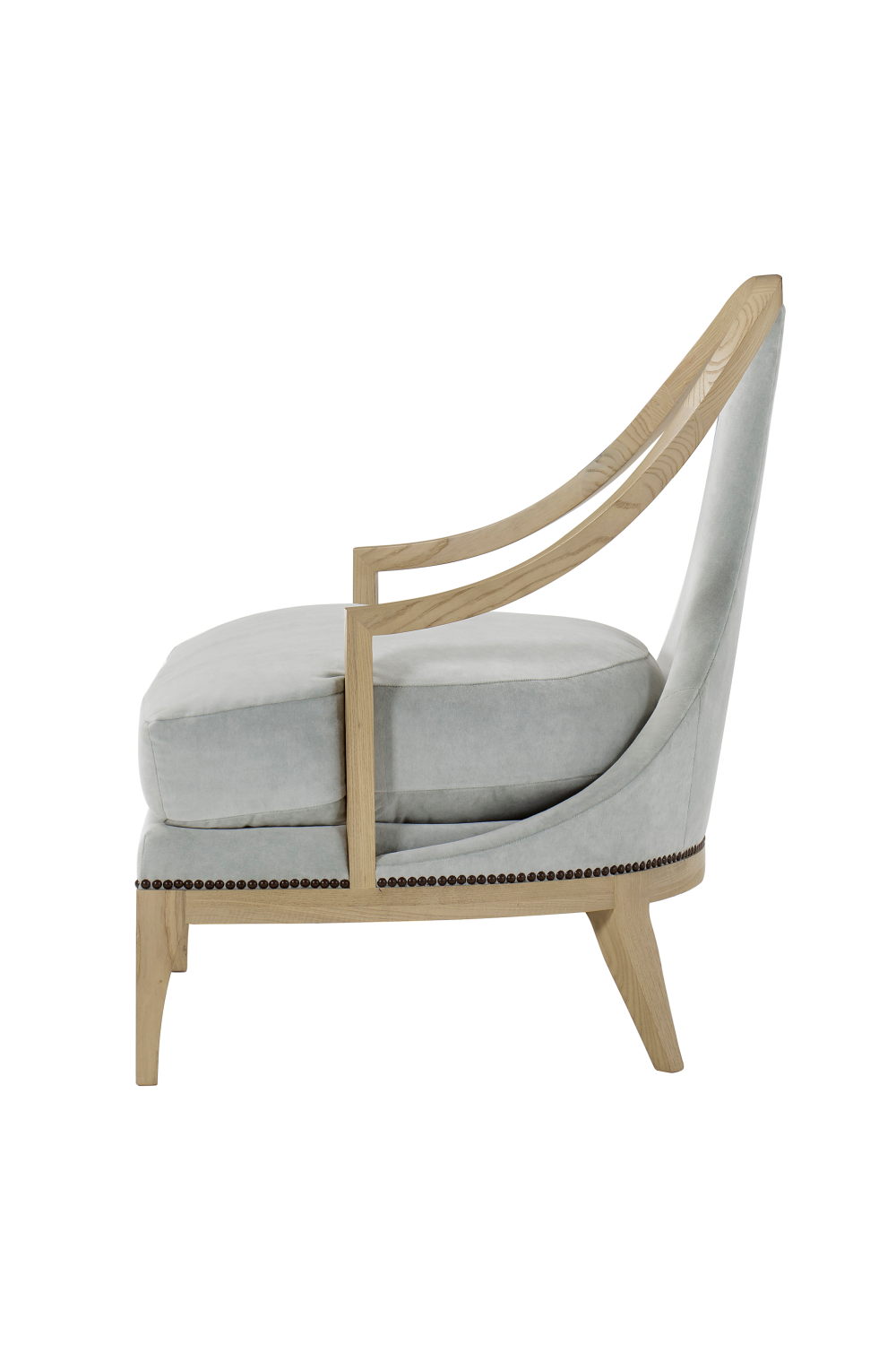 Gray Upholstery Fluted Back Chair | Andrew Martin Ava | OROA