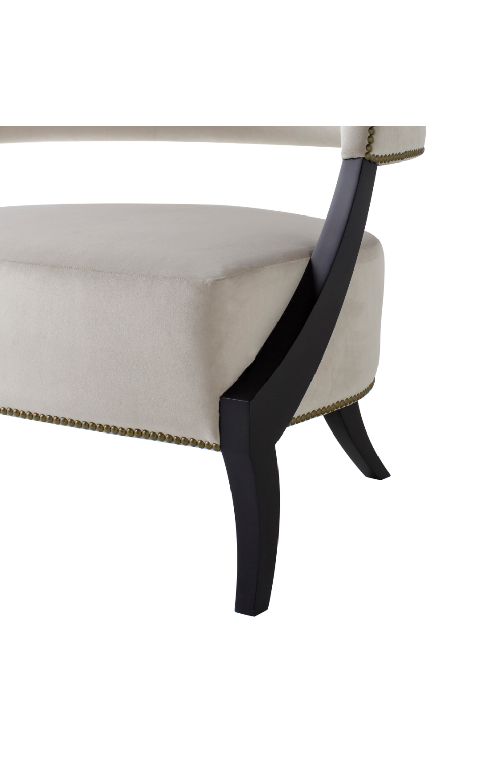 Off White Studded Accent Chair | Andrew Martin Evelyn Chair | OROA