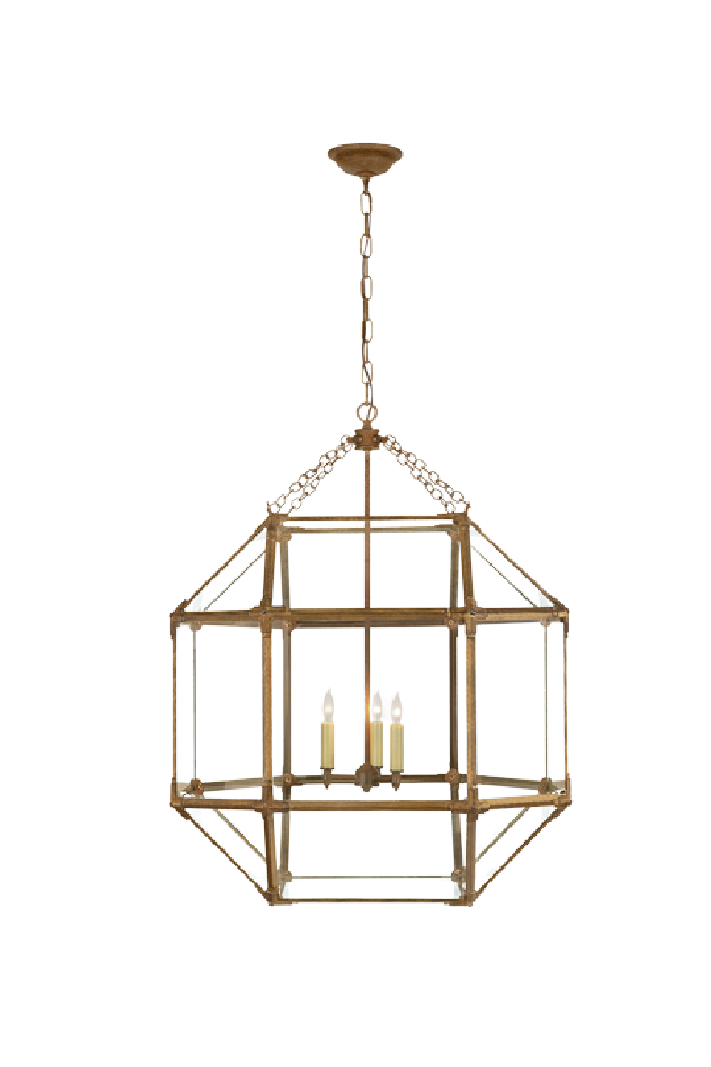 Gilded Iron Frame Pendant Light - M | Andrew Martin Morris | OROA