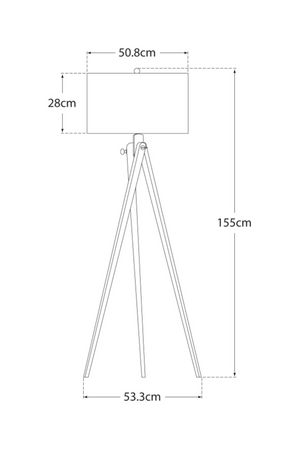 Rustic Floor Lamp | Andrew Martin Tripod | Oroa.com