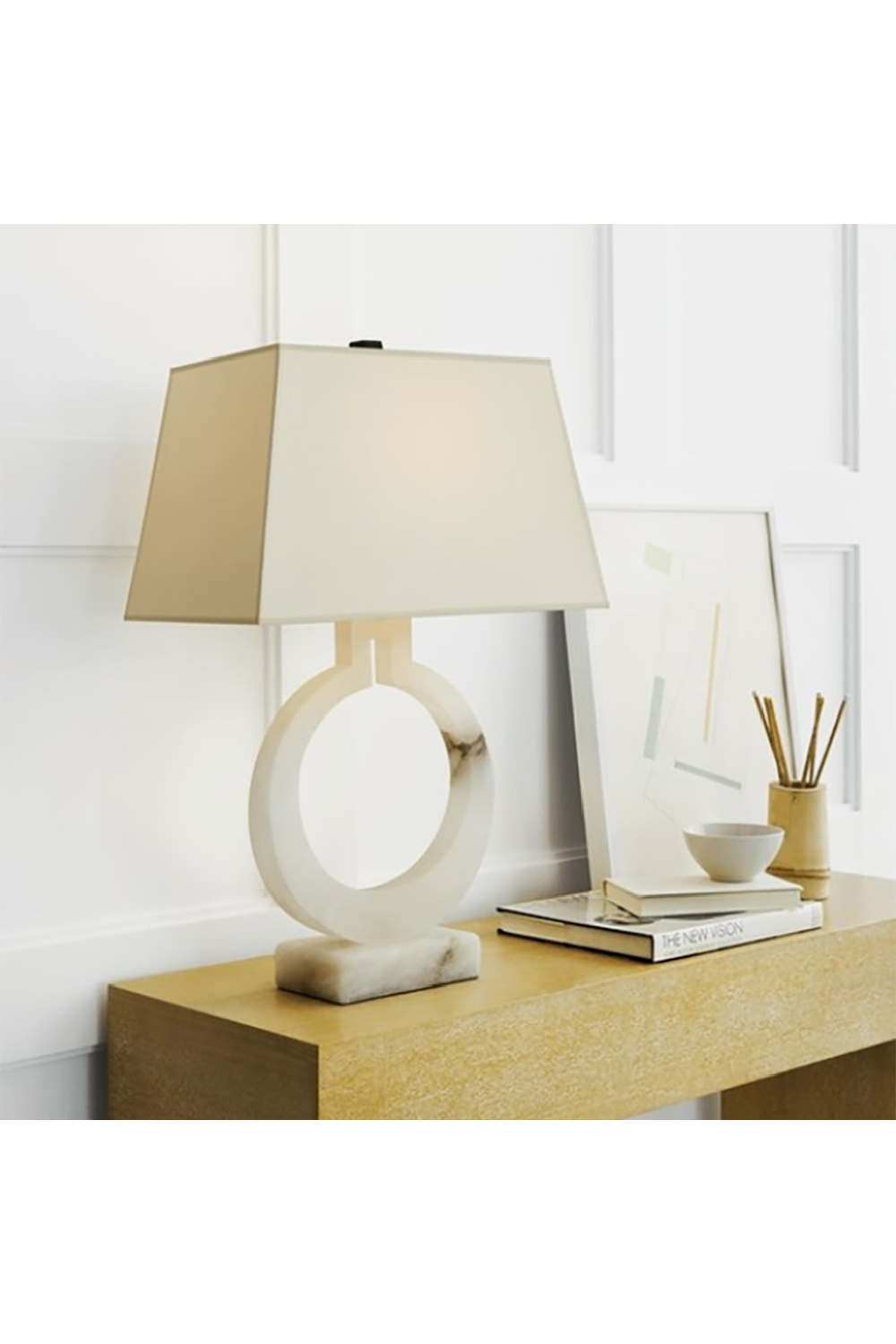 Circular Base Modern Table Lamp | Andrew Martin Ring Form | OROA.com