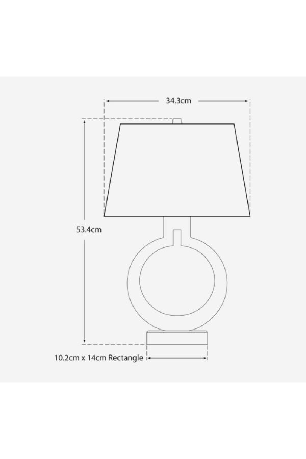 Circular Base Modern Table Lamp | Andrew Martin Ring Form | OROA.com