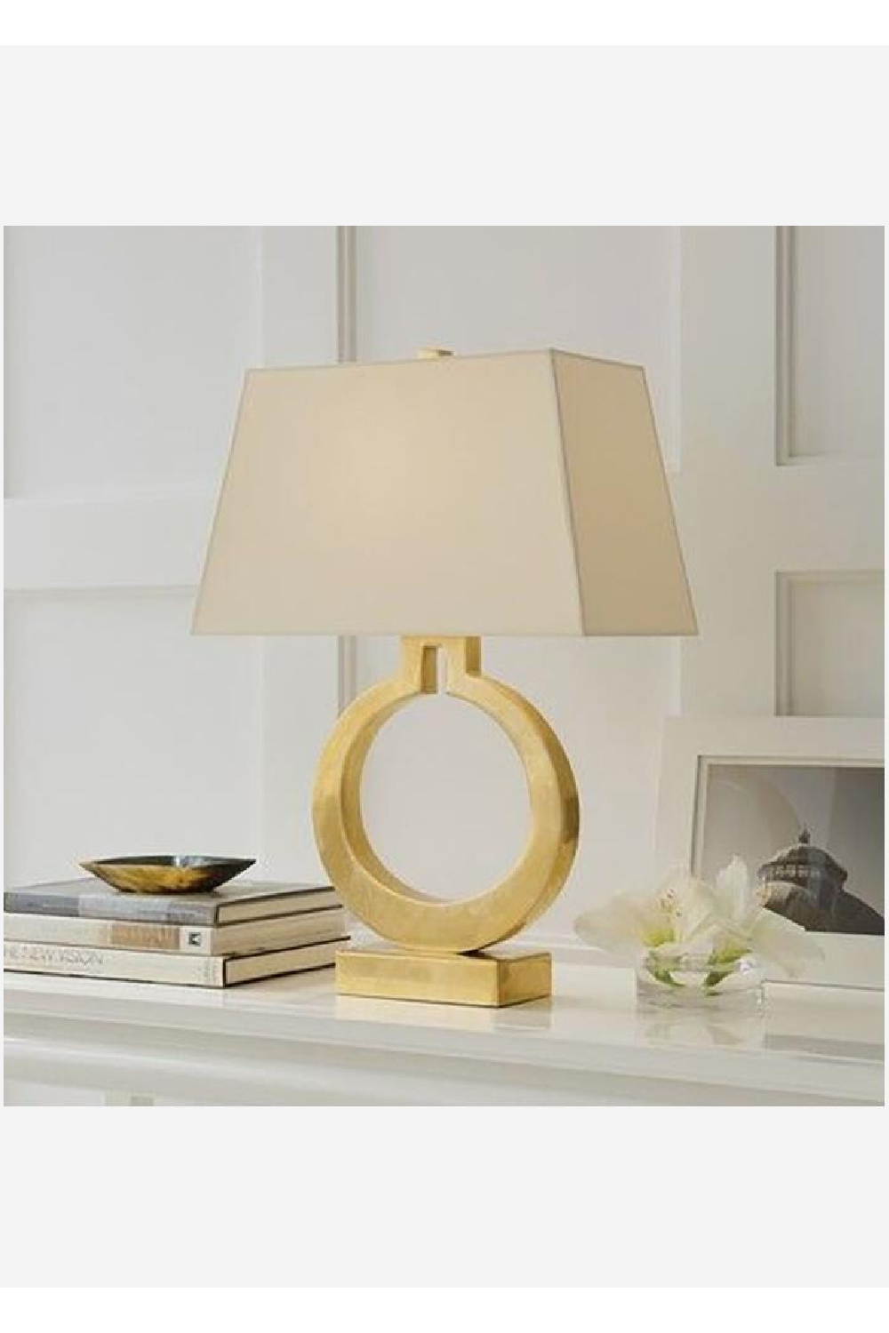 Circular Base Modern Table Lamp | Andrew Martin Ring Form | OROA.com