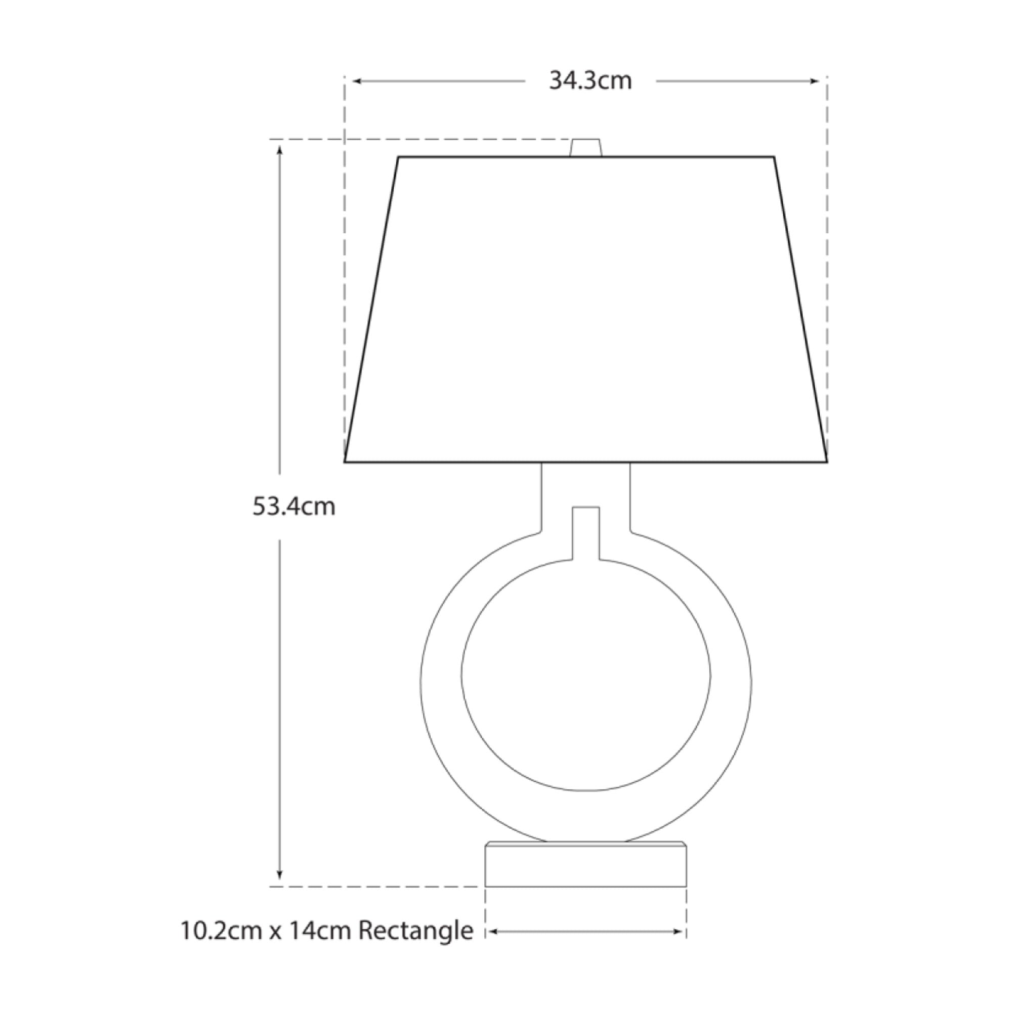 Circular Base Modern Table Lamp | Andrew Martin Ring Form | Oroa.com