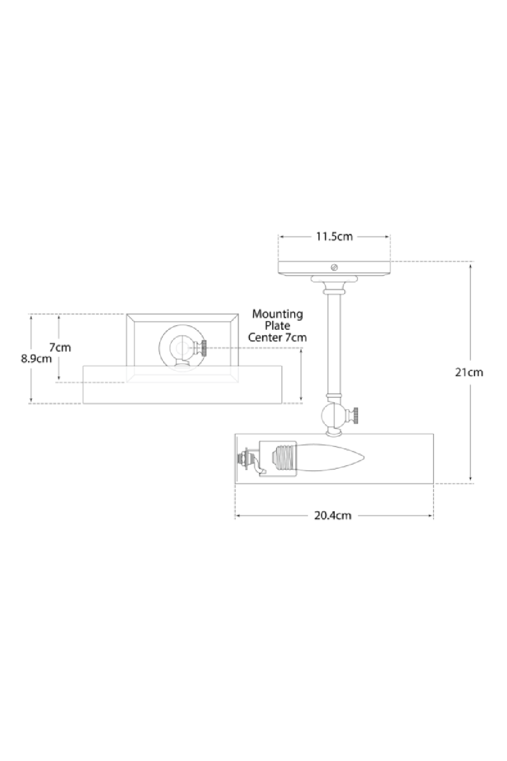 Bronze Industrial Wall Light L | Andrew Martin Cabinet Maker's | Oroa.com