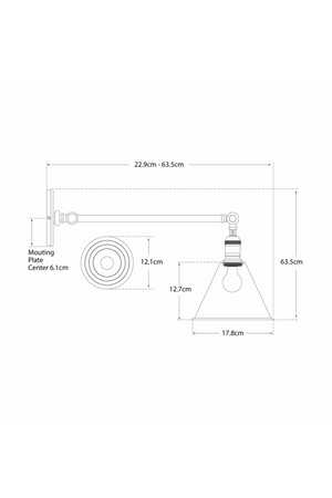 Conical Classic Wall Light | Andrew Martin Boston | Oroa.com