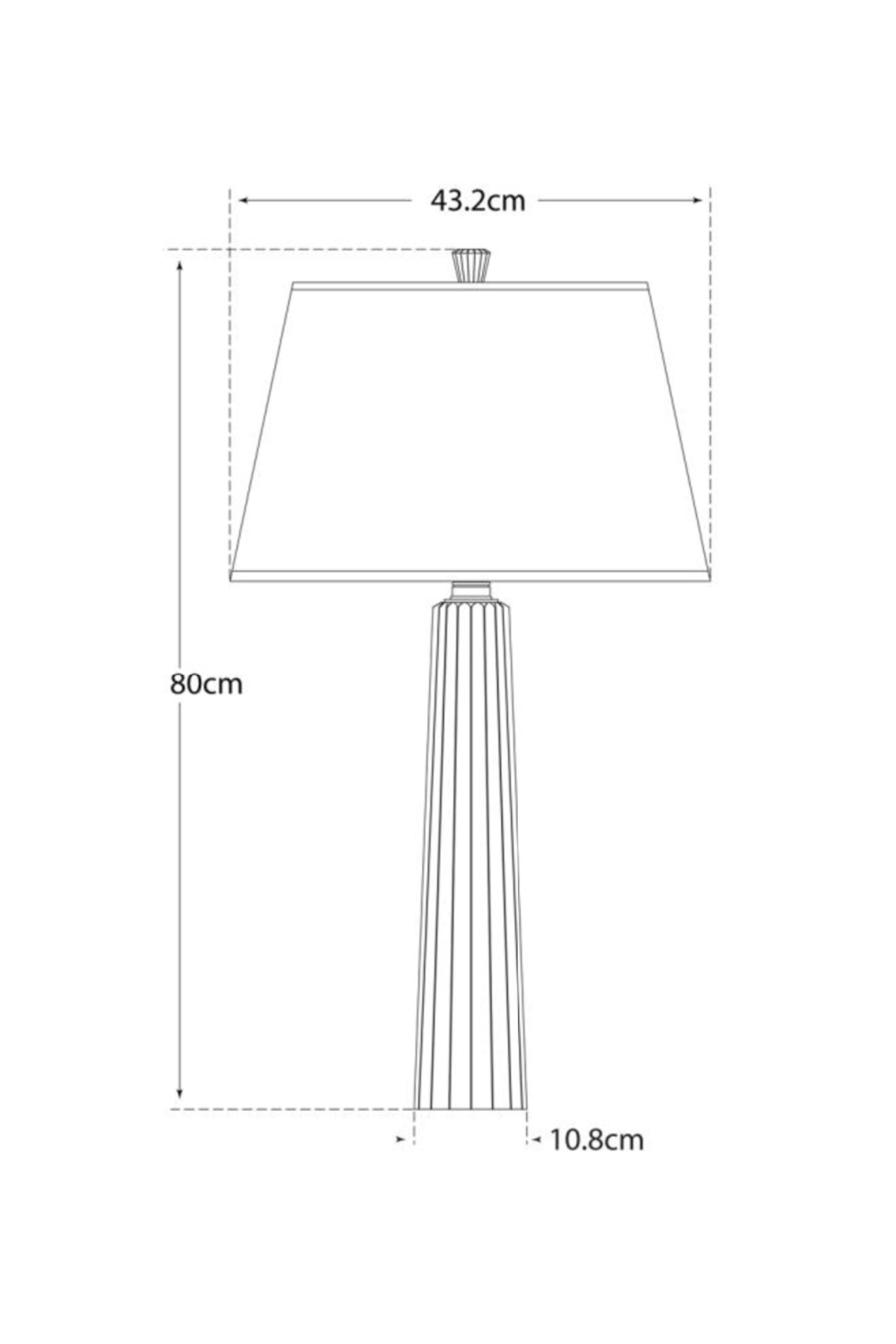 Art Deco Table Lamp | Andrew Martin Fluted Spire | OROA