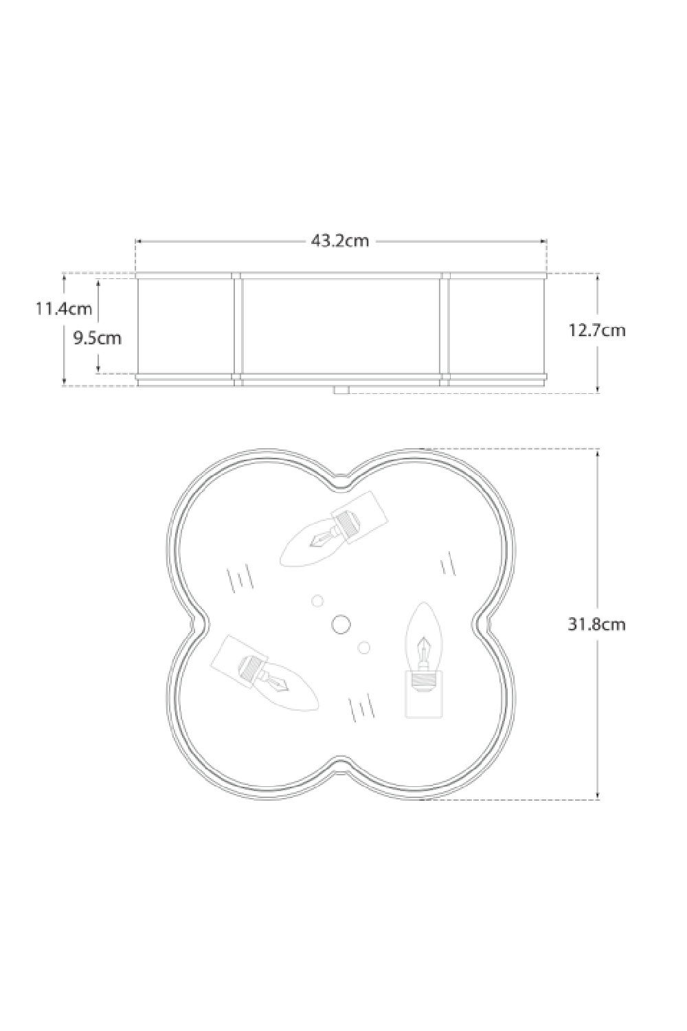 Clover-Shaped Ceiling Light | Andrew Martin Basil | Oroa.com