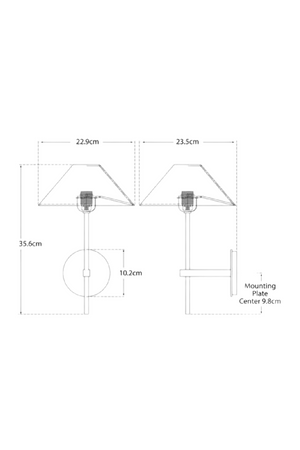 Empire Shade Wall Lamp | Andrew Martin Hackney | Oroa.com