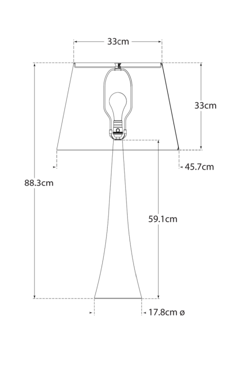 Trumpet Base Table Lamp | Andrew Martin Dover | OROA.com