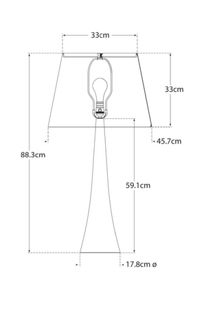 Trumpet Base Table Lamp | Andrew Martin Dover | OROA.com