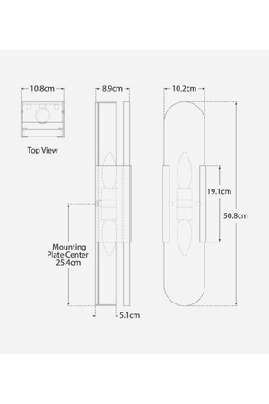 Elongated Alabaster Wall Light | Andrew Martin Melange | Oroa.com