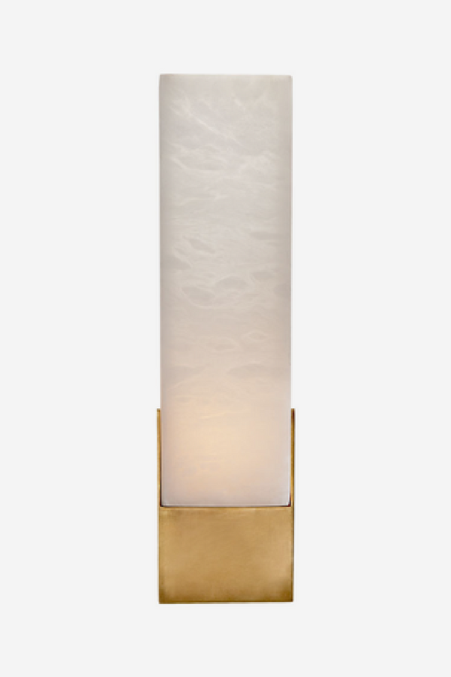 Antique Brass Frosted Glass Wall Light | Andrew Martin Covet | Oroa.com