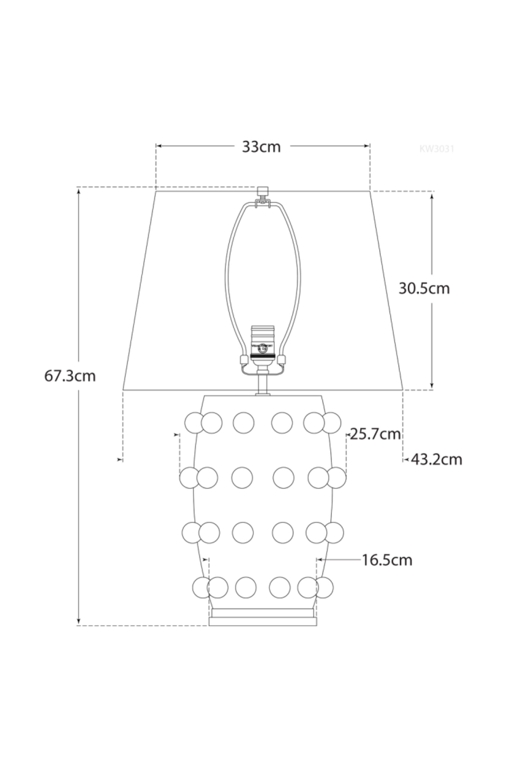 Bobble-Studded Modern Table Lamp | Andrew Martin Linden | OROA.com