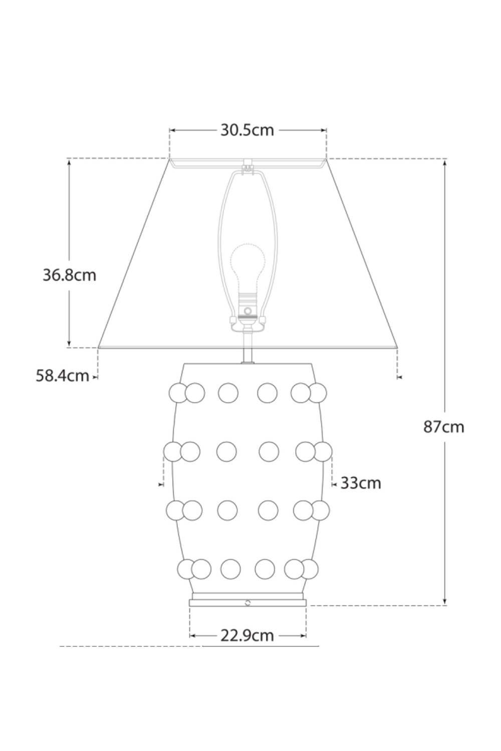 Bobble-Studded Modern Table Lamp | Andrew Martin Linden | OROA.com