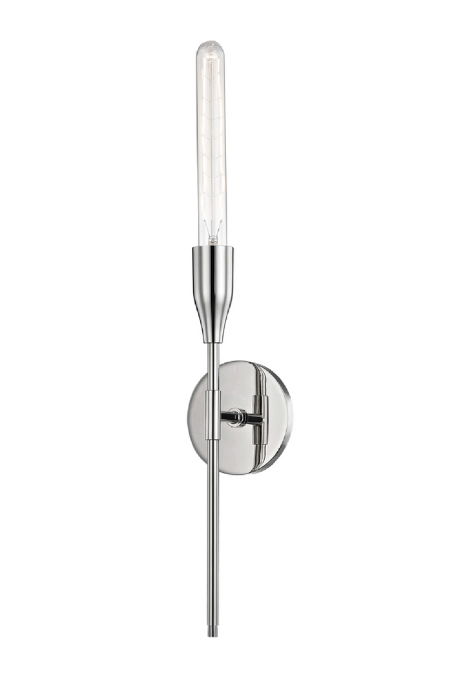 Polished Nickel Elongated Bulb Wall Light | Andrew Martin Tara | OROA.com