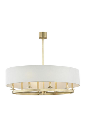 Linen Shade Oval Pendant Lamp | Andrew Martin Durham | Oroa.com