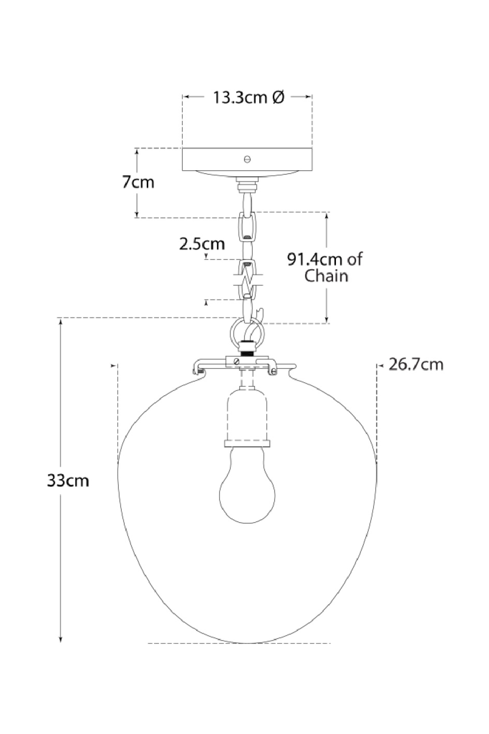 Acorn-Shaped Pendant Light | Andrew Martin Katie | Oroa.com