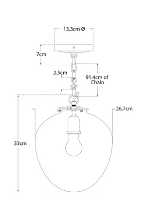 Acorn-Shaped Pendant Light | Andrew Martin Katie | Oroa.com