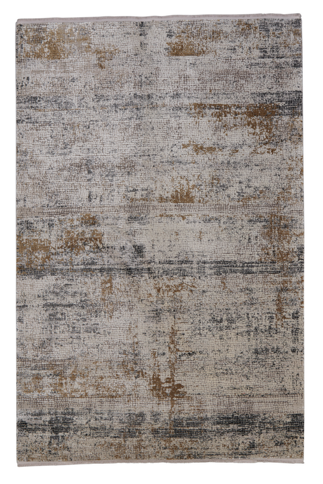 Charcoal and Yellow Flecked Rug 5' x 7'5" | Andrew Martin Yousef | Oroa.com