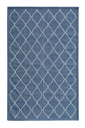 Geometric Print Cotton Rug | Andrew Martin Trellis | OROA