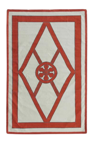 Geometric Handwoven Cotton Rug | Andrew Martin Grove | OROA