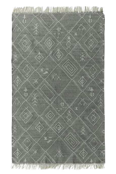 Geometric Design Fringed Outdoor Rug | Andrew Martin Berber | OROA
