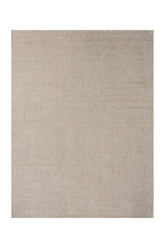 Cream Geometric Design Rug | Andrew Martin Ridge | Oroa.com