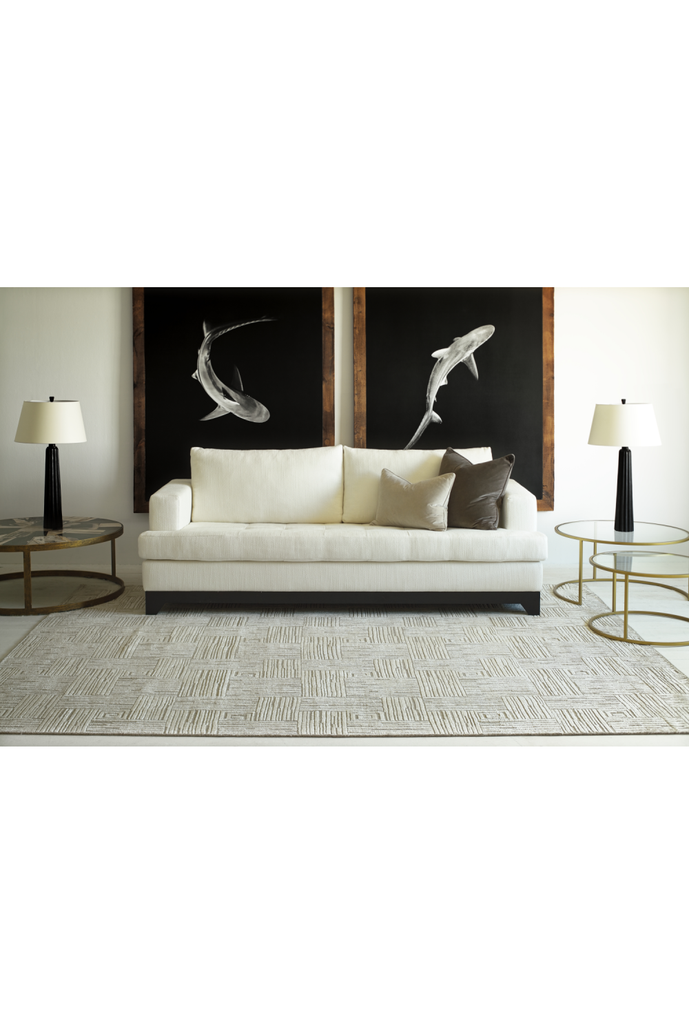 Natural Geometric Design Rug | Andrew Martin Ridge | Oroa.com